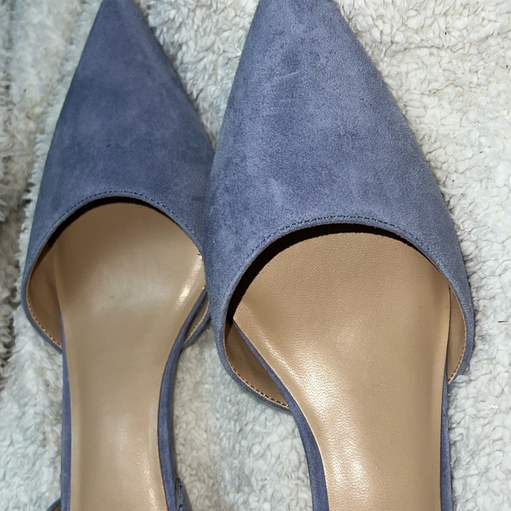 Ann Taylor Blue Suede Flats